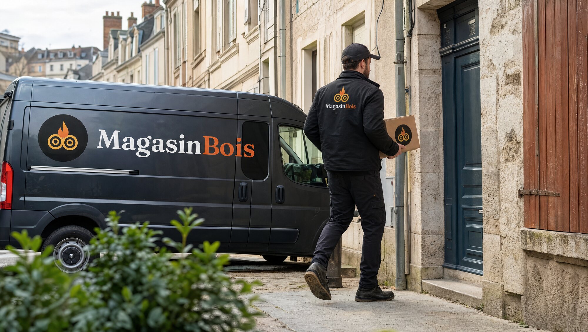 Livraison en ville par la camionnette Magasin Bois