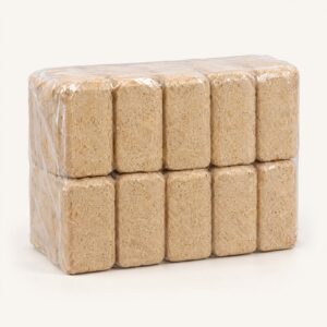 Bûches densifiées — pack de 10 (≈ 20 kg)