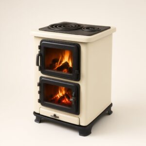 Cuisinière à bois 7 kW — four et plaque fonte