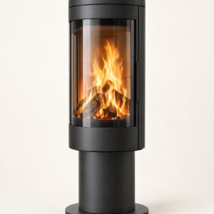 Poêle à bois design Vertigo 6 kW — noir