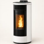 Poêle à granulés Nora 8 kW — blanc